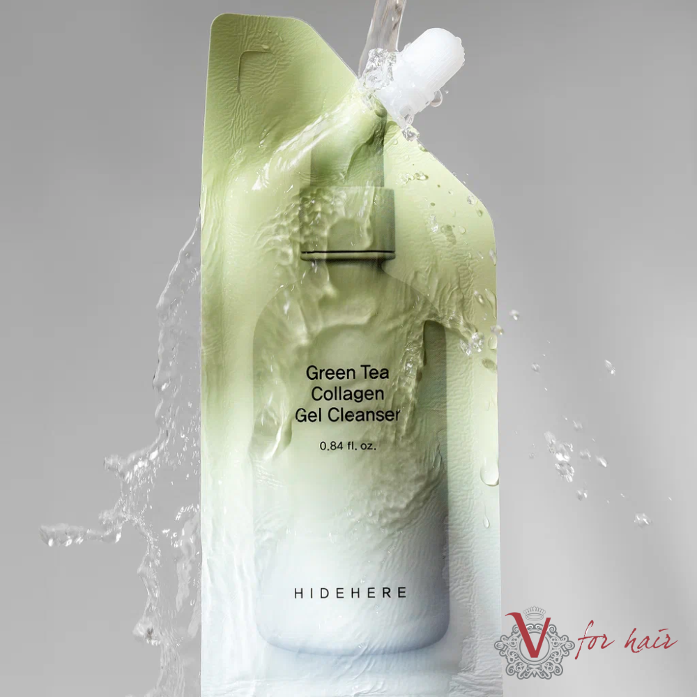 HIDEHERE - Green Tea Collagen Gel Cleanser - 25ml splash with water