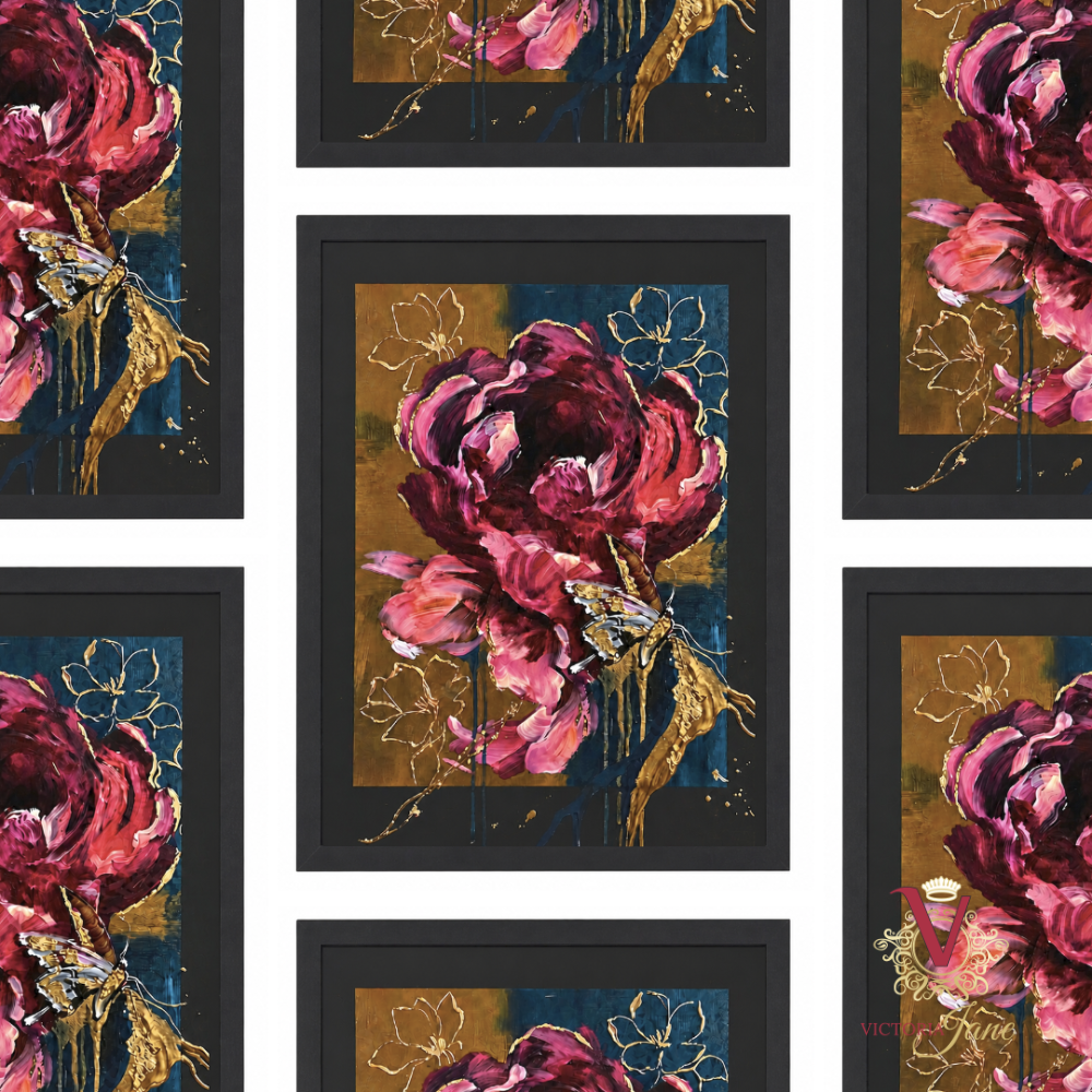 Crimson Muse Framed Art repeated