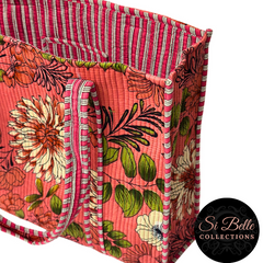 Dark Peach Designer Carry All Tote Bag