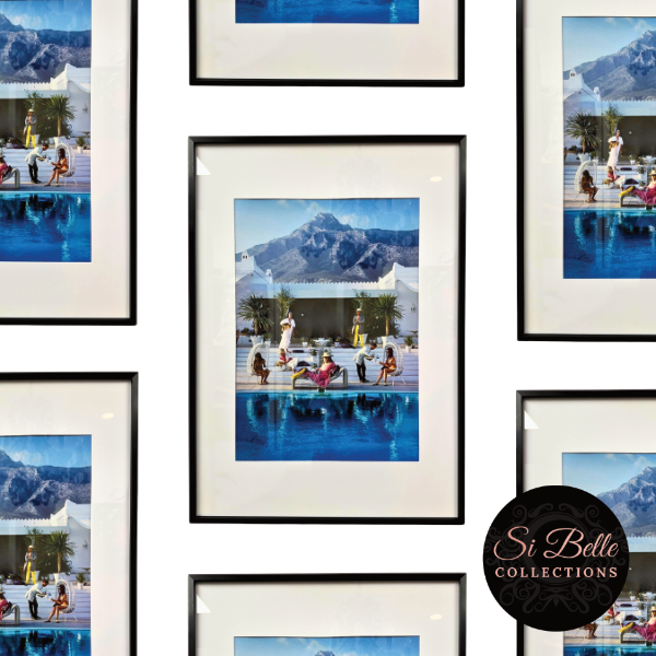 Decadent 50's Framed Art repeated on wall