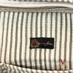 Denim Flower Zipped Designer Carry All Tote Bag close up tag