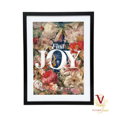 Find Joy Framed Edge Art victoria jane