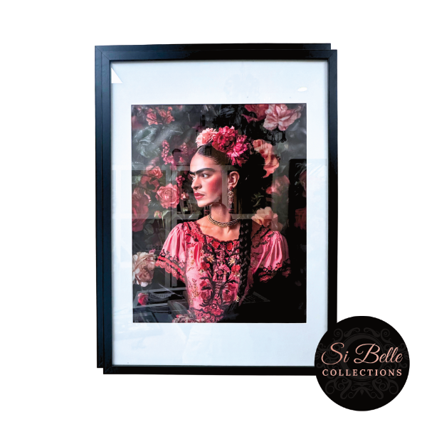 si belle collections Frida Khalo Flower Girl Framed Art