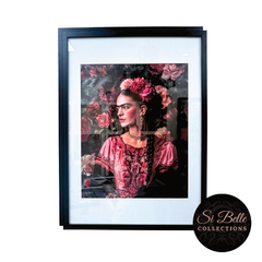 si belle collections Frida Khalo Flower Girl Framed Art