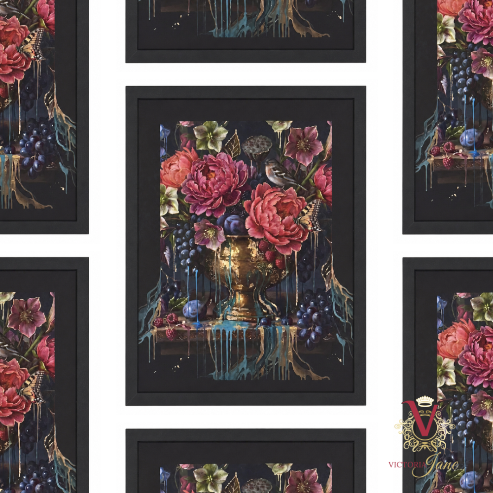 Grand Bloom Framed Art repeated