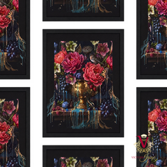 Grand Bloom Framed Art repeated