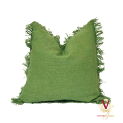 Green Linen Cushion Cover chopped