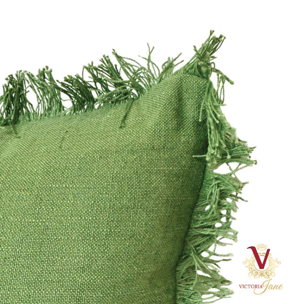Green Linen Cushion Cover corner