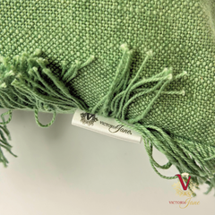 Green Linen Cushion Cover tag