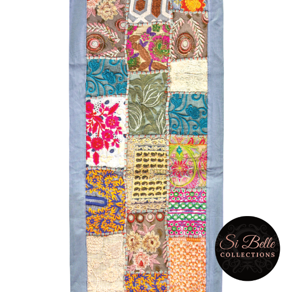 si belle collections Grey Table Runner middle