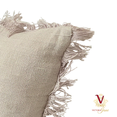 Natural Linen Cushion Cover corner