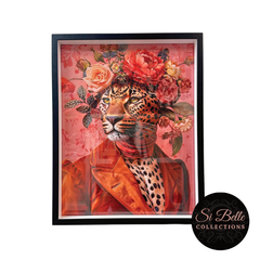 si belle collections Leopard Calm Framed Art