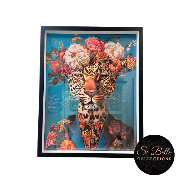 si belle collections Leopard Eyes Framed Art