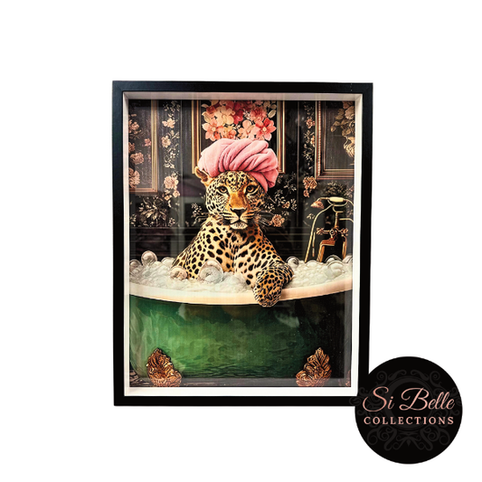 si belle collections Cutie Leopard Framed Art