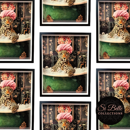 si belle collections Cutie Leopard Framed Art repeated