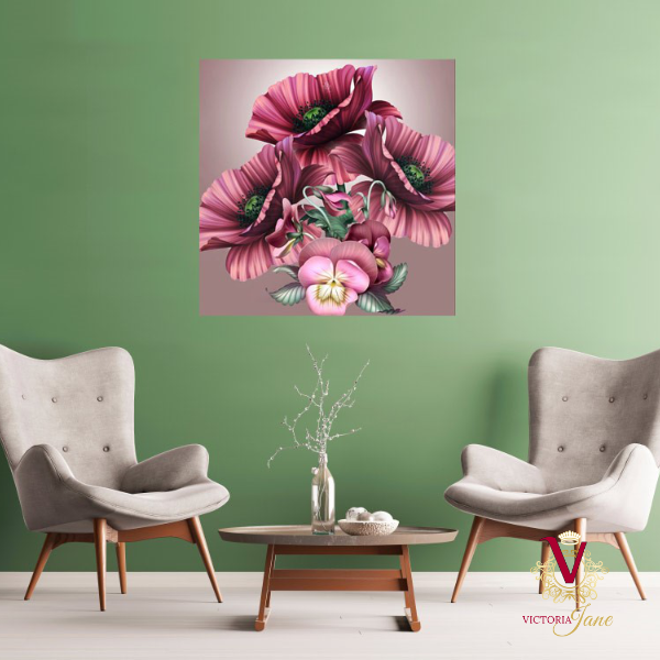 Victoria Jane Leopard Luxe Wall Art brightening up living area unframed
