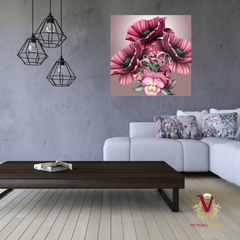 Victoria Jane Leopard Luxe Wall Art brightening up dull room colourful flowers unframed