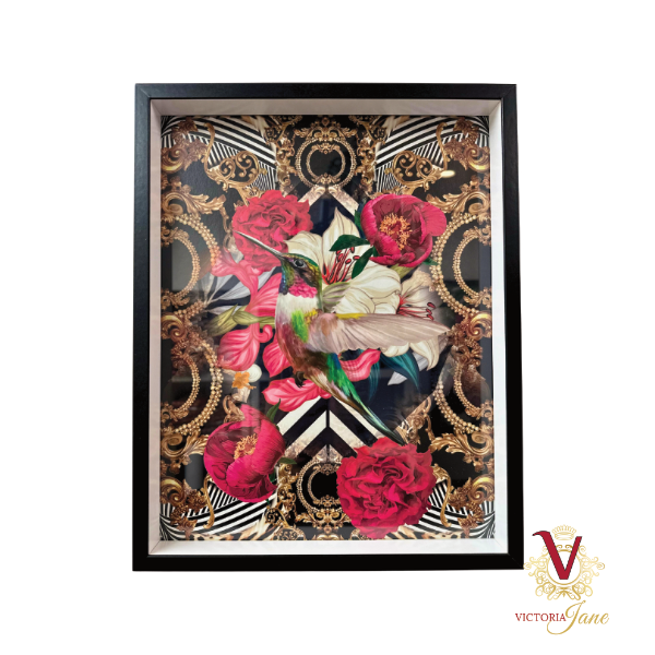 Lily Bird Box Framed Art