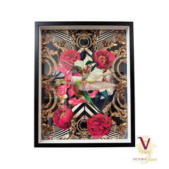 Lily Bird Box Framed Art