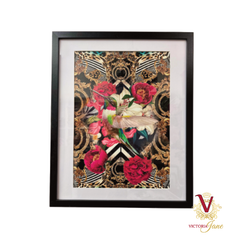 Lily Bird Framed Edge Art