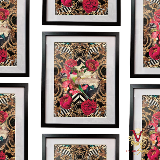 Lily Bird Framed Edge Art