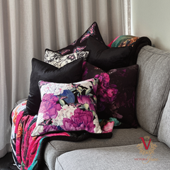 Dazzling Dragonfly Velvet Cushion victoria jane cushion group on couch