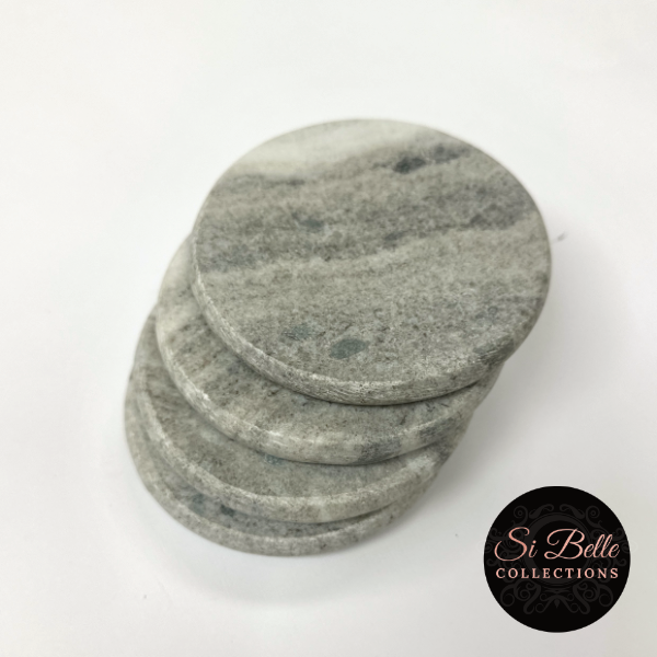 si belle collections Marble Coaster - Set of 4 stacked