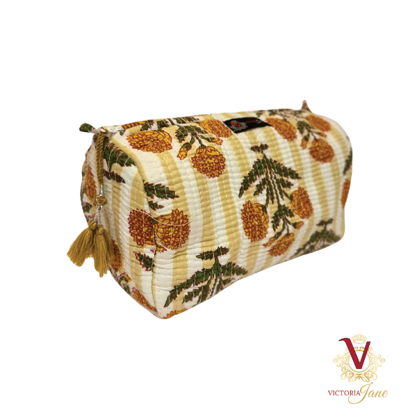 Marigold Stripe Pouch Bag Set single