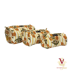 Marigold Stripe Pouch Bag Set