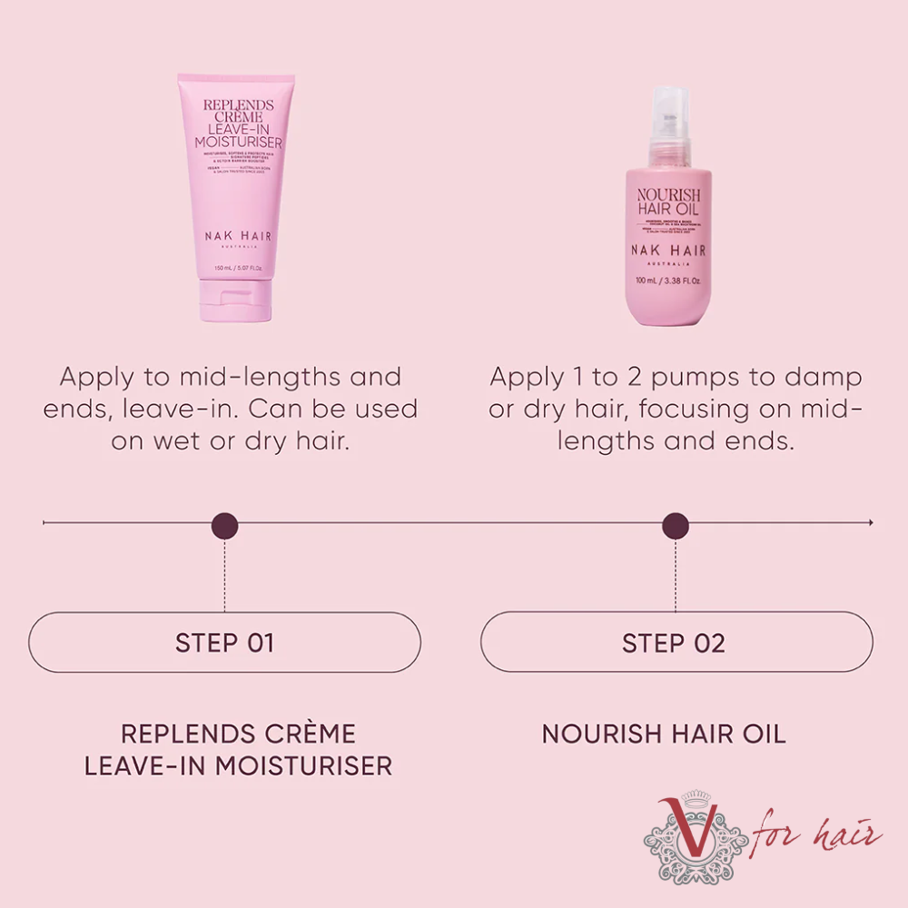 NAK - Nourish Hair Oil - 100ml routine