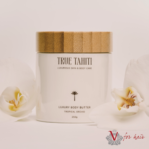 True Tahiti - Tropical Orchid Body Butter - 250g with flowers