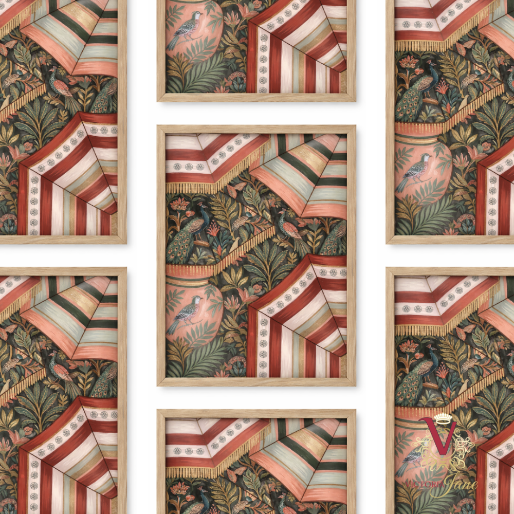 Parasol Play Framed Art oak repeated