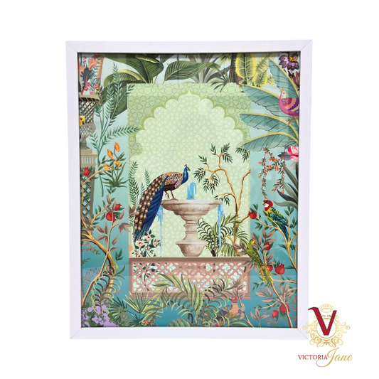 Peacock in Paradise Framed Art