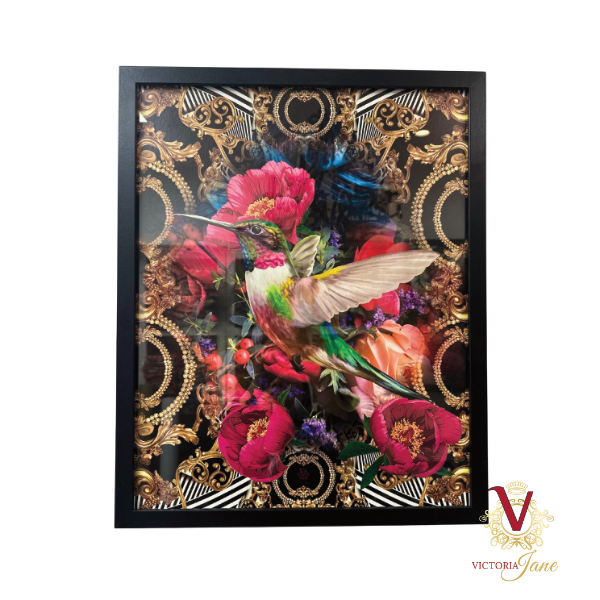 Peony Bird Framed Art