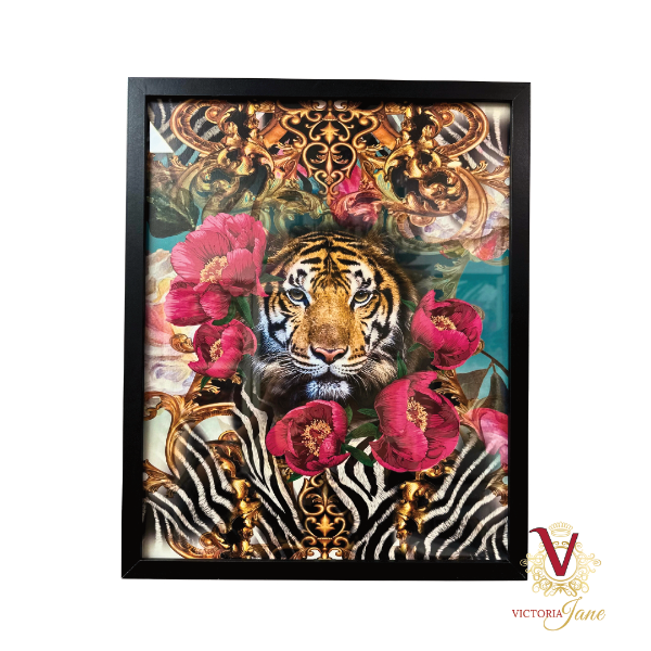 Peony Tiger Framed Art