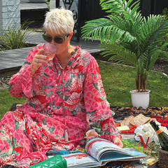 victoria jane peony bird sherpa blanket picnic outside