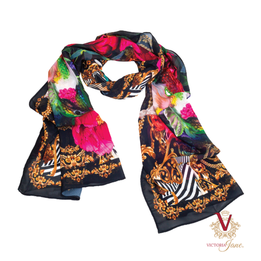 victoria jane Peony Bird Chiffon Scarf