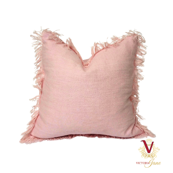 Pink Linen Cushion Cover chopped