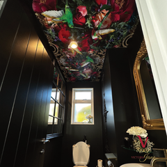 victoria jane Peony Bird Wallpaper toilet