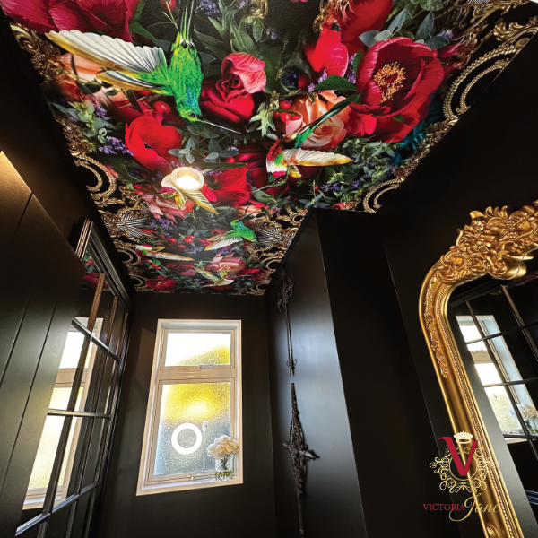 victoria jane Peony Bird Wallpaper roof mural