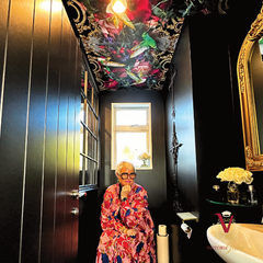 victoria jane Peony Bird Wallpaper with Vicki roof mural