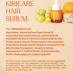 Kiri10 - Softness & Shine Keratin Hair Serum - 30ml ingredient list