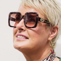 Sinclair Sunglasses victoria jane close up model