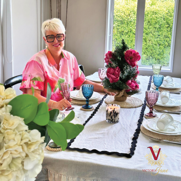 Natural Linen Table Runner victoria jane