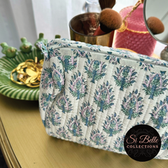 White Pastels Pouch Bag Set close up