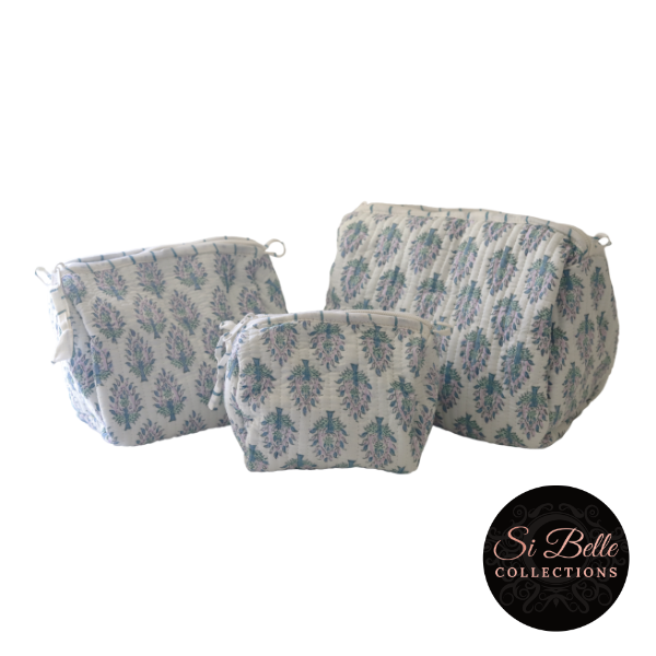 White Pastels Toilet Bag Set set of three collection