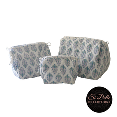 White Pastels Toilet Bag Set set of three collection