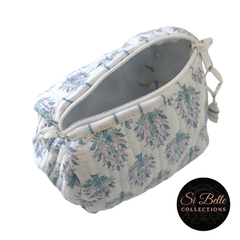 White Pastels Toilet Bag Set open top view