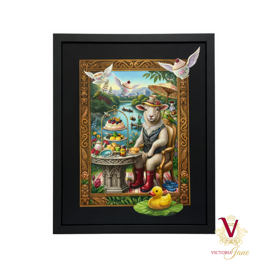 The Woolly Tea Party Framed Art