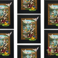 The Woolly Tea Party Framed Art repeated